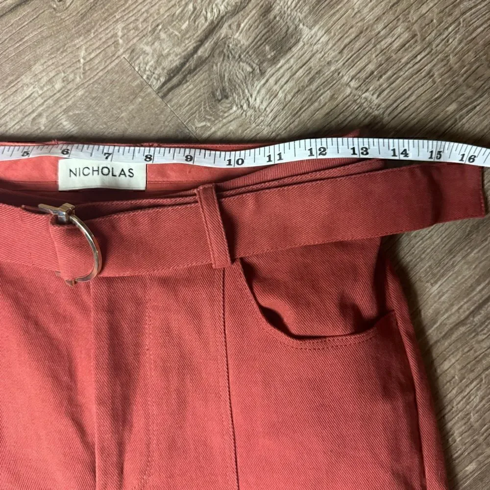 NICHOLAS Wide Leg Belted Trouser Pants - Size 2 - Excellent - Picture 7 of 10